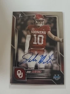 2025 Bowman Chrome U Autograph John Mateer #BCA-JM Bowman 1st Auto Oklahoma - Bild 1 von 2