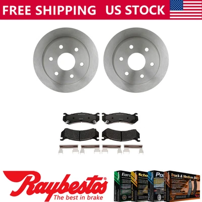 Kit de rotores de freno traseros + pastillas metálicas herrajes para Chevrolet Silverado 2500 2003 Foto 1 de 4