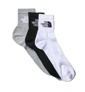 The North Face Crew Socks Unisex Small Multi Stretch Sport 3-Pack Cushioned - Picture 1 of 5