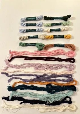 Bella Lusso Needlepoint Thread Pure Merino Wool Lot Of 9+ Skeins Fleur De Paris - Image 1 of 4