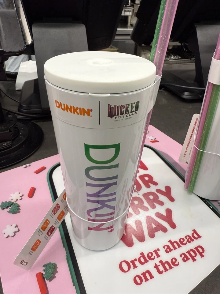 RARE Dunkin’ X Wicked Collaboration Stainless Tumbler 22oz New in hand ships now - Image 1 of 1