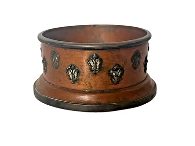 Raro Gorham 1870 metal misto prata esterlina cobre sal estético Fleur De Lis - Imagem 1 de 4