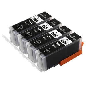 4 Black (PGI) Ink Cartridge for Canon PIXMA TS6151 TS6351a TS8250 TS8352 TS9551C - Picture 1 of 6