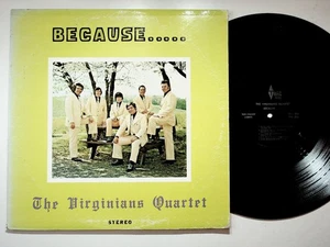 The Virginians Quartet - Because LP Record 1973 Trail Records Gospel 33RPM - Picture 1 of 2