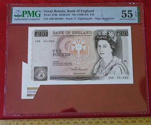 aUNC Bank of England £10 * 1984 * Somerset --{ 45B 601982 }-- ERROR Extra Paper - Picture 1 of 2