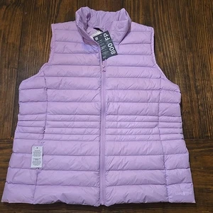 Lands End Down Vest XL Purple 800 Fill Puffer Hyperdry Packable NWT - Picture 1 of 11