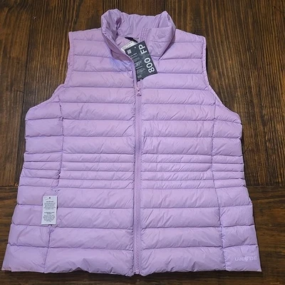Lands End Down Vest XL Purple 800 Fill Puffer Hyperdry Packable NWT - Image 1 of 4