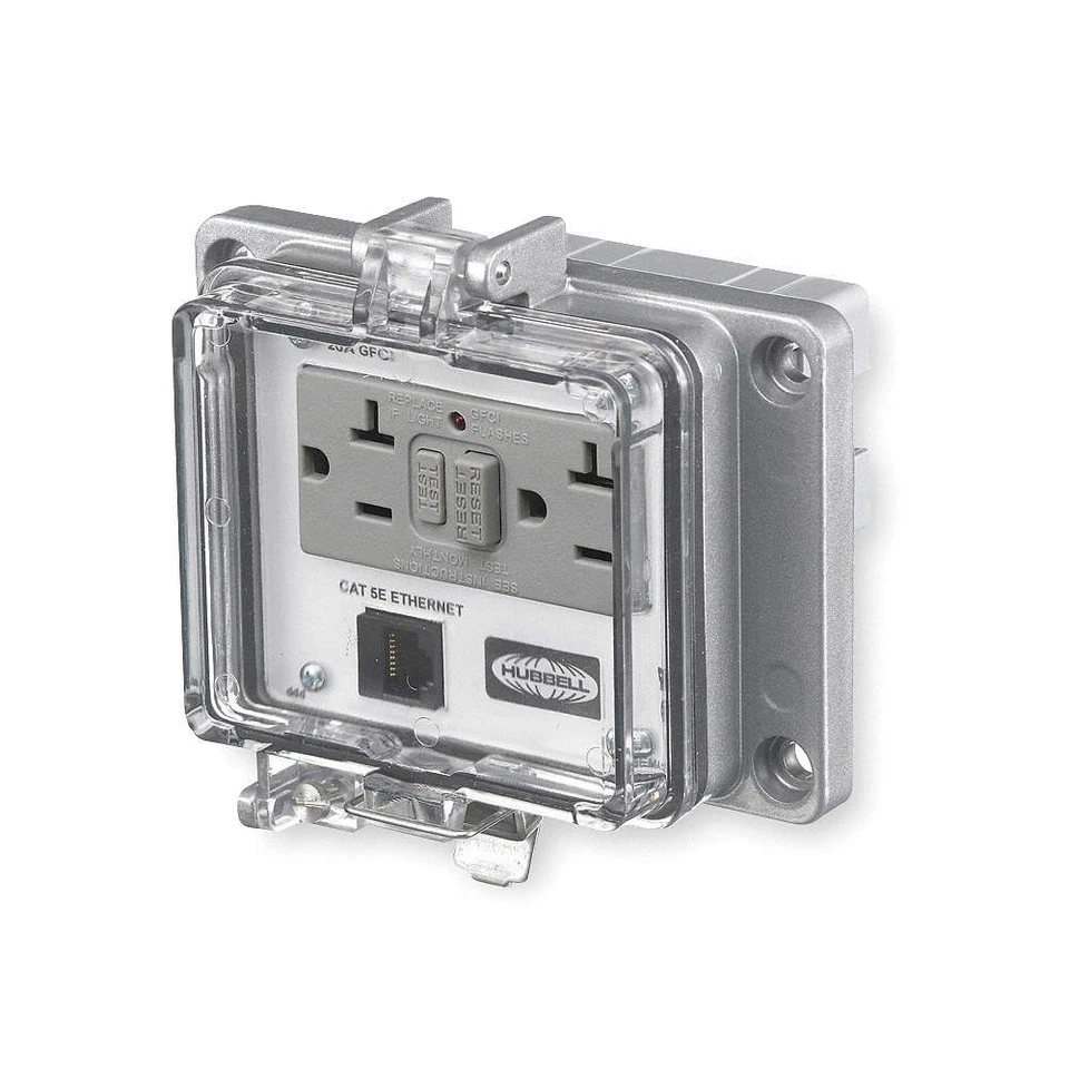 HUBBELL WIRING DEVICE-KELLEMS PR205E Access Port,Power And Data,NEMA 12/4 1CXG2 - Image 1 of 1