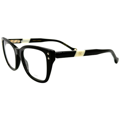 Carolina Herrera HER0191 Womens Plastic Eyeglass Frame 080S Black White 52-18 - Image 1 of 4