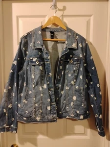 Chaqueta vaquera azul Disney con letras blancas de Mickey Mouse para mujer 3XL - Imagen 1 de 8