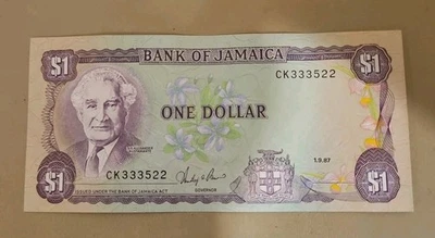 1987 Jamaica 1 Dollar Note - Image 1 of 2