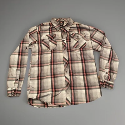 Camisa Southpole Niños XL 18-20 Negra Roja Abotonada A Cuadros Manga Larga DE COLECCIÓN Y2K Foto 1 de 4