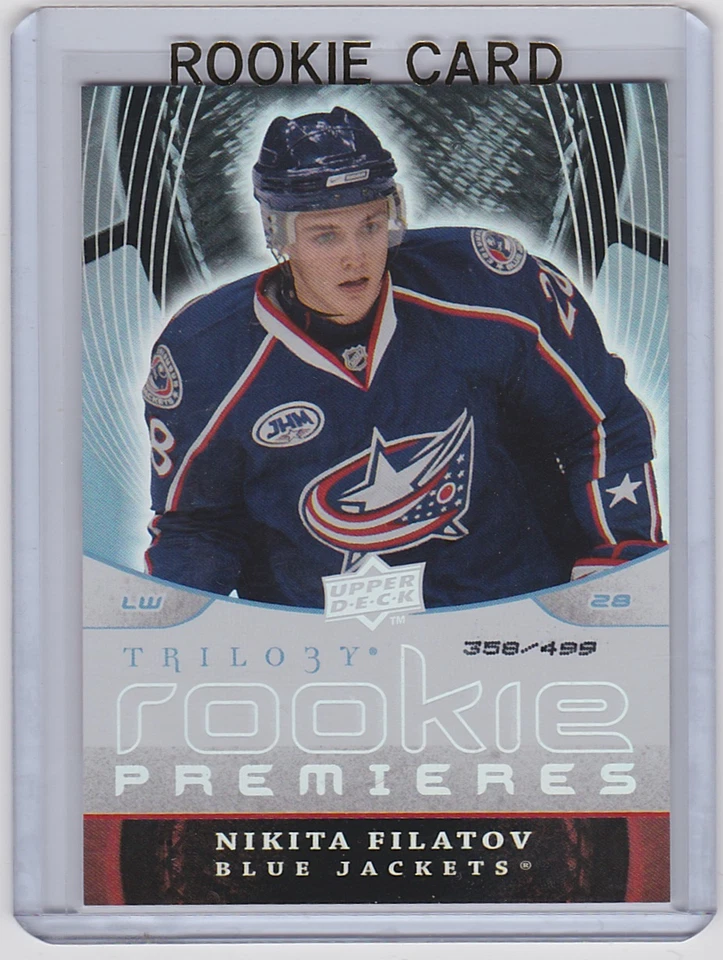 2008-09 UPPER DECK TRILOGY NIKITA FILATOV RC UD ROOKIE SP /499 #168 BLUE JACKETS - Image 1 of 1