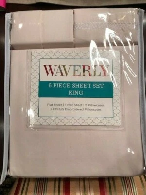 Juego de sábanas Waverly 6 piezas suaves y acogedoras - Marfil - Talla: King "Nuevo en paquete" Foto 1 de 3