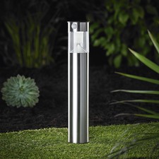 Solar Garten Lampe LED Bewegungsmelder Leuchte Edelstahl Garten rund SO31 Deko