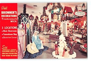 Postal Bronner's Christmas Decoraciones Frankenmuth Michigan más grande durante todo el año - Imagen 1 de 2