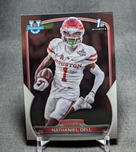 Nathaniel Tank Dell 1st Rookie RC 2022 Bowman Chrome U University Card 49 Texans - Picture 1 of 2