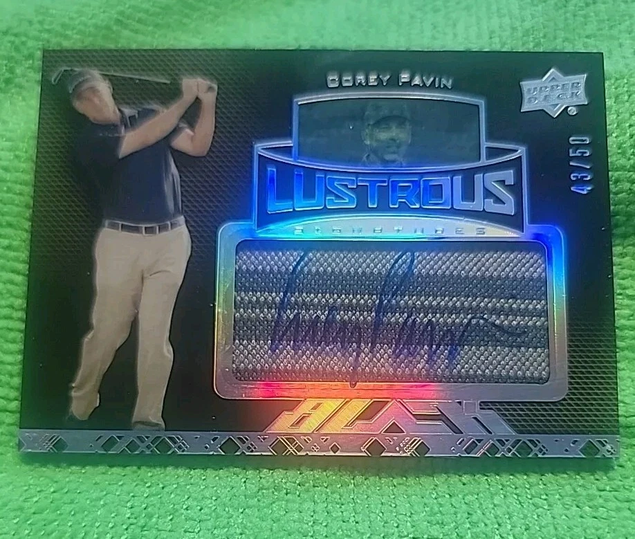 2014 Corey Pavin UD BLACK patch Auto 43/50 - BGS 9 - Auto Tournament Warn. - Image 1 of 4