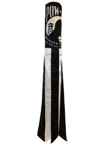 5ft POW-MIA Super Shiny Poly Military Windsock Prisoner of War Windsocks - Picture 1 of 2