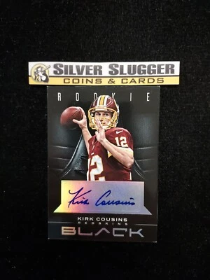 2012 Kirk Cousins Panini Black Rookie Auto /199 #156 RC Washington Redskins - Image 1 of 2