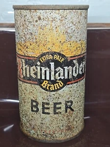 1930s RHEINLANDER BRAND EXTRA PALE O/I IRTP flat top beer can Seattle Washington - Picture 1 of 13