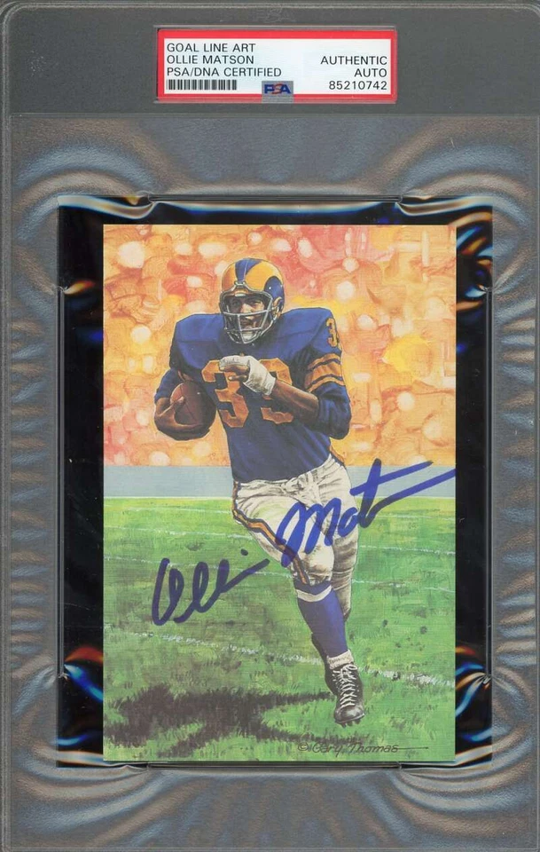 Ollie Matson PSA DNA Signed Goal Line Art Card GLAC Autograph - Image 1 of 1
