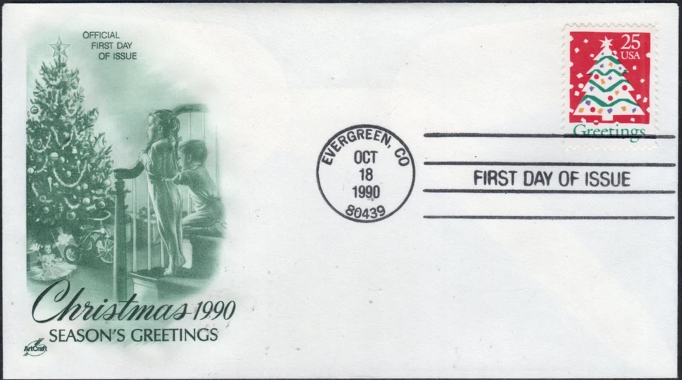 US Scott #2515 "Christmas 1990 " FDC - Image 1 of 1