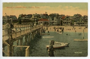 Antigua postal Niantic Connecticut bañándose en Crescent Beach publicada 1917 - Imagen 1 de 2