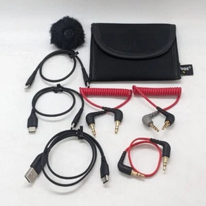 Rode Wireless GO II/ME cable carry pouch case windshield SC5 SC2 3.5mm TRS USB - Picture 1 of 90
