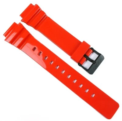 Correa De Reloj Casio 18Mm Resina Roja MRW-200HC-4BV MRW-200 - Imagen 1 de 3