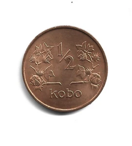 World Coins - Nigeria 1/2 Kobo 1973 Coin KM# 7 - Picture 1 of 3