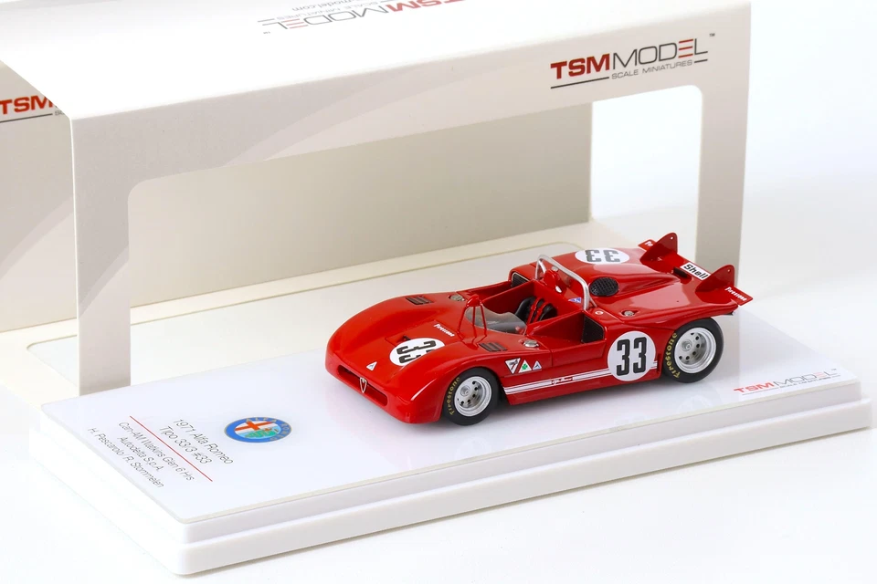 1:43 Tsm 1971 Alfa Romeo Tipo 33/3 Can-Am #33 Watkins Glen 6h Autodelta Spa - Immagine 1 di 3