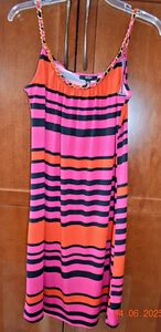 Women's Medium MSK summer dress/vacation/cocktail/casual/knee length/stripes - Picture 1 of 4