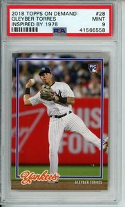 PSA 9 2018 Topps On Demand GLEYBER TORRES #28 Inspired by '78 /2040 RC Rookie - Picture 1 of 1