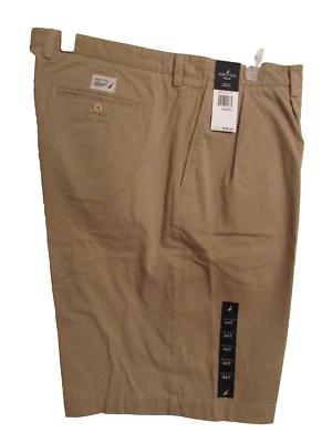 NAUTICA Rigger Shorts 100% cotton beige classic fit double pleat 44XTALL NWT $50 - Image 1 of 4
