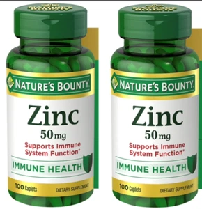 NATURE'S BOUNTY TWIN PACK! Zinc-50 mg-Immune Support EX. 01/26 - 200 CT.! - NEW! - Picture 1 of 5