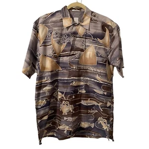 Burma Bibas Shirt Mens M Button Down Hawaiian EUC 60 Singles Lawn Short Sleeve - Picture 1 of 11