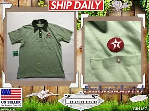 Polo camicia vintage anni 60 70 Texaco dipendente lavoro uniforme made in USA media M🔥 - Foto 1 di 11