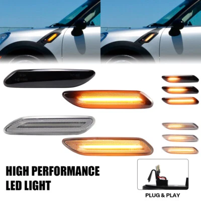 Luces de señalización laterales LED dinámicas para 11-16 Mini Cooper R60 R61 PACEMAN COUNTRYMAN Foto 1 de 4