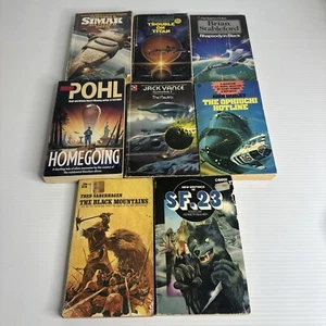 Science Fiction Book Bundle X 8 Vintage Sci-Fi Paperback Books Various - Picture 1 of 14