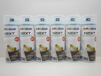 6x 2in1 DUPLI COLOR NEXT OSLO HELLBLAU SEIDENMATT SPRAY LACK SPRAYDOSE 400ML - Bild 1 von 3