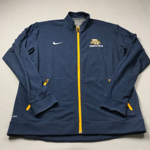 Marquette Golden Eagles Jacket Mens 2XL XXL Blue Nike Full Zip Track Field NCAA Cover