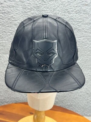 MARVEL Imitación Cuero Negro Pantera Ala Plana Sombrero Snapback Super Hero Gorra Foto 1 de 4
