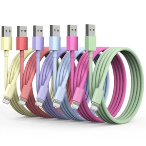 Iphone Charger 6Pack (3/3/6/6/6/10 FT) Apple Mfi Certified Long Lightning Cables - Picture 1 of 7