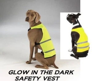 DOG SMALL REFLECTIVE VEST Safety Hunting Hiking Walking EASY ON/OFF Coat YELLOW - Picture 1 of 3
