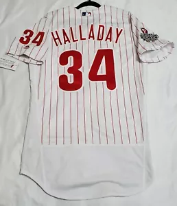 MAJESTIC AUTHENTIC 40 MED PHILADELPHIA PHILLIES ROY HALLADAY 08 FLEX BASE Jersey - Picture 1 of 4