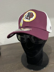 WASHINGTON REDSKINS RETRO HAT MAROON & WHITE MESH FLEXFIT ADULT LARGE / XL NEW - Picture 1 of 7