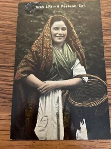 Irish Life A Peasant Girl ea1900's Vintage britische Postkarte unverpostet RPPC 202a - Bild 1 von 8