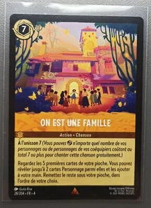Carte LORCANA FR - Chapitre 4 28/204 On est une famille - Rare non Foil Neuf - Imagen 1 de 2