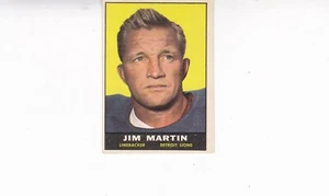 1961 Topps Football #34 Jim Martin Detroit Lions - Picture 1 of 1